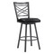 Armen Living Fargo 26" Counter Height Metal Barstool in Mineral Finish with Black Faux Leather LCFA26BAMFBL - alternate 1